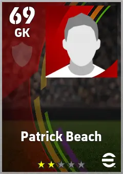 Patrick Beach eFootball 2026 player card — 69 OVR GK