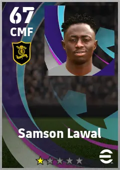 Samson Lawal eFootball 2026 player card — 67 OVR CMF