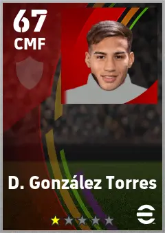 D. Gonzalez Torres eFootball 2026 player card — 67 OVR CMF