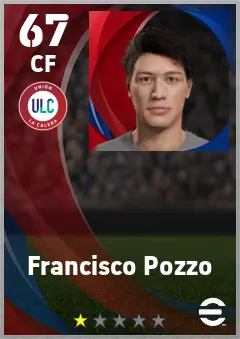 Francisco Pozzo eFootball 2026 player card — 67 OVR CF