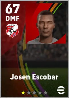Josen Escobar eFootball 2026 player card — 67 OVR DMF