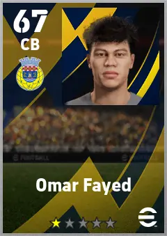 Omar Fayed eFootball 2026 player card — 67 OVR CB