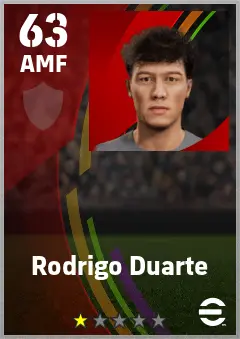 Rodrigo Duarte eFootball 2026 player card — 63 OVR AMF