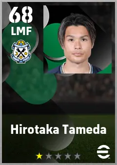 Hirotaka Tameda eFootball 2026 player card — 68 OVR LMF