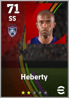 Heberty eFootball 2026 player card — 71 OVR SS
