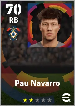 Pau Navarro eFootball 2026 player card — 70 OVR RB