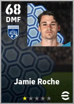 Jamie Roche eFootball 2026 player card — 68 OVR DMF