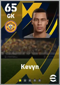 Kevyn eFootball 2026 player card — 65 OVR GK