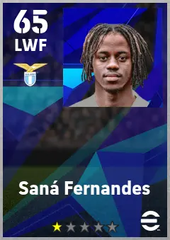 Sana Fernandes eFootball 2026 player card — 65 OVR LWF