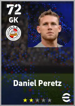 Daniel Peretz eFootball 2026 player card — 72 OVR GK