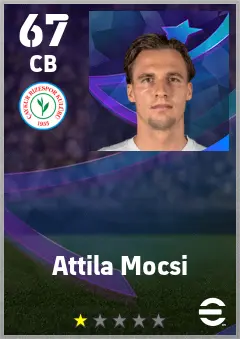 Attila Mocsi eFootball 2026 player card — 67 OVR CB