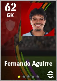 Fernando Aguirre eFootball 2026 player card — 62 OVR GK