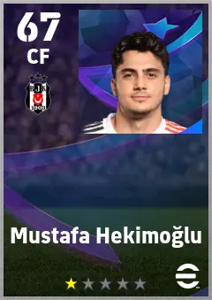 Mustafa Hekimoglu eFootball 2026 player card — 67 OVR CF