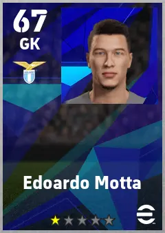 Edoardo Motta eFootball 2026 player card — 67 OVR GK