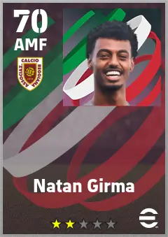 Natan Girma eFootball 2026 player card — 70 OVR AMF