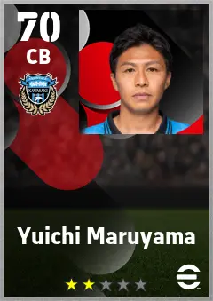 Yuichi Maruyama eFootball 2026 player card — 70 OVR CB