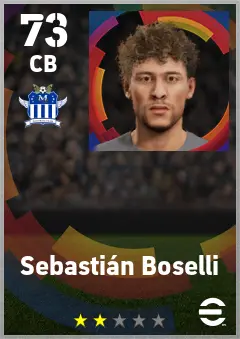 Sebastian Boselli eFootball 2026 player card — 73 OVR CB