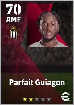 Parfait Guiagon eFootball 2026 player card — 70 OVR AMF