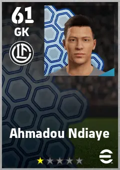Ahmadou Ndiaye eFootball 2026 player card — 61 OVR GK