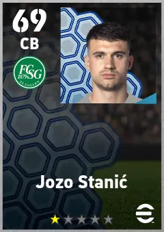 Jozo Stanic eFootball 2026 player card — 69 OVR CB