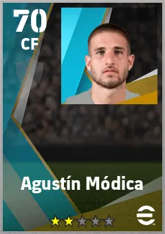 Agustin Modica eFootball 2026 player card — 70 OVR CF