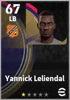 Yannick Leliendal eFootball 2026 player card — 67 OVR LB
