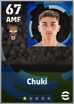 Chuki eFootball 2026 player card — 67 OVR AMF