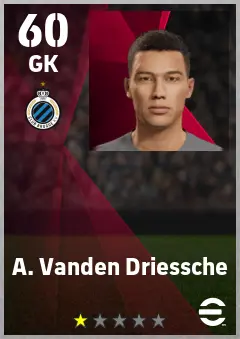 A. Vanden Driessche eFootball 2026 player card — 60 OVR GK