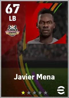 Javier Mena eFootball 2026 player card — 67 OVR LB