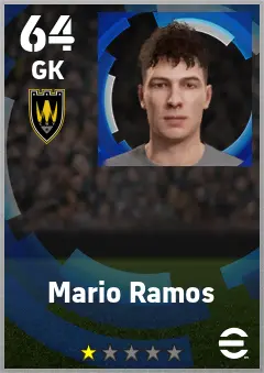 Mario Ramos eFootball 2026 player card — 64 OVR GK