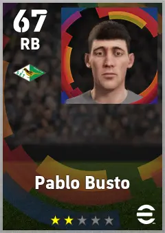 Pablo Busto eFootball 2026 player card — 67 OVR RB
