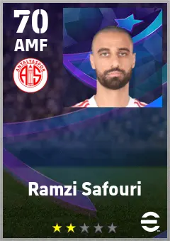 Ramzi Safouri eFootball 2026 player card — 70 OVR AMF