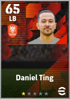 Daniel Ting eFootball 2026 player card — 65 OVR LB