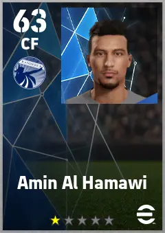 Amin Al Hamawi eFootball 2026 player card — 63 OVR CF