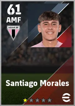 Santiago Morales eFootball 2026 player card — 61 OVR AMF