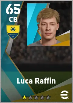 Luca Raffin eFootball 2026 player card — 65 OVR CB