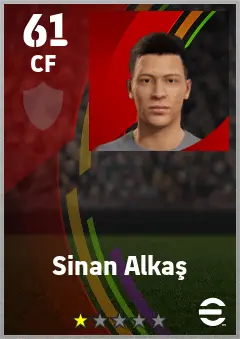 Sinan Alkas eFootball 2026 player card — 61 OVR CF