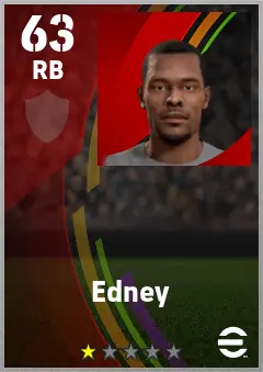 Edney eFootball 2026 player card — 63 OVR RB