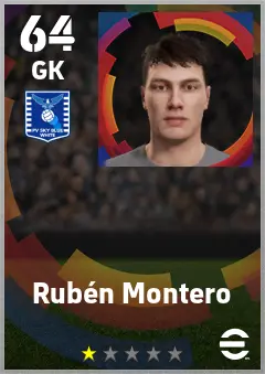 Ruben Montero eFootball 2026 player card — 64 OVR GK