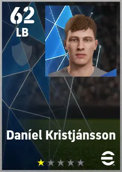 Daniel Kristjansson eFootball 2026 player card — 62 OVR LB
