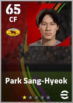 Park Sang-Hyeok eFootball 2026 player card — 65 OVR CF