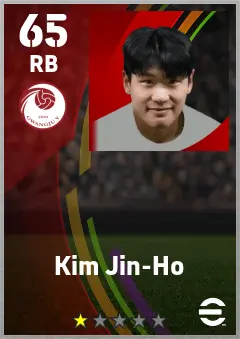 Kim Jin-Ho eFootball 2026 player card — 65 OVR RB