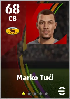 Marko Tuci eFootball 2026 player card — 68 OVR CB