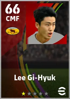 Lee Gi-Hyuk eFootball 2026 player card — 66 OVR CMF