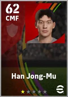 Han Jong-Mu eFootball 2026 player card — 62 OVR CMF