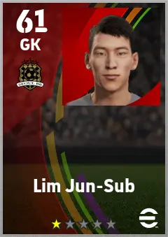 Lim Jun-Sub eFootball 2026 player card — 61 OVR GK