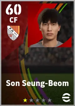 Son Seung-Beom eFootball 2026 player card — 60 OVR CF