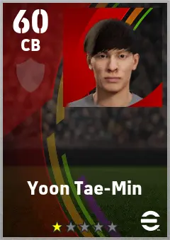 Yoon Tae-Min eFootball 2026 player card — 60 OVR CB