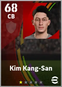 Kim Kang-San eFootball 2026 player card — 68 OVR CB