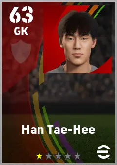 Han Tae-Hee eFootball 2026 player card — 63 OVR GK